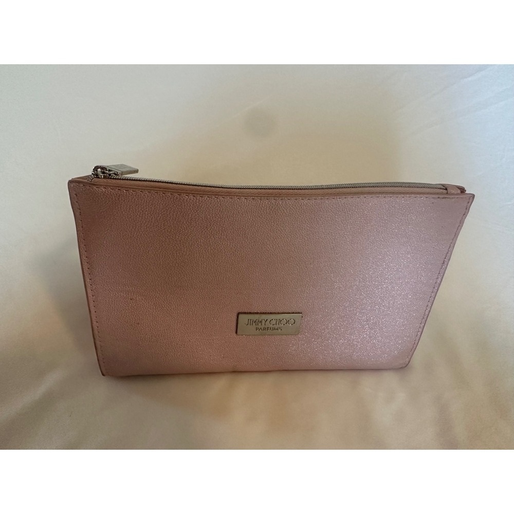 Jimmy Choo Parfums‎ Rose Gold Metallic Cosmetic Makeup Bag Pouch - Picture 3 of 7
